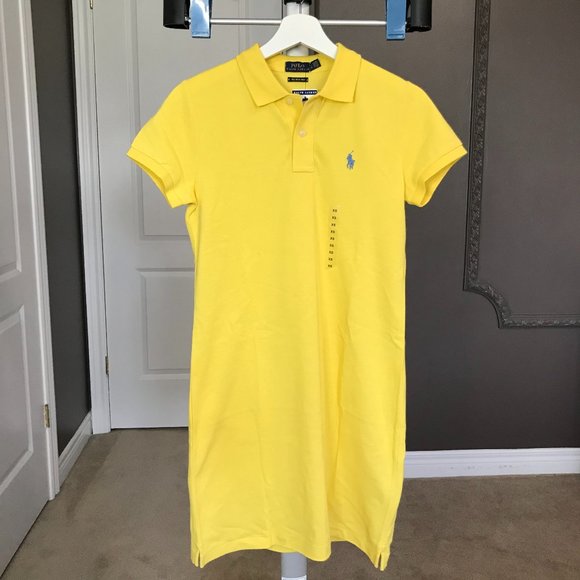 Polo Ralph Lauren Yellow Polo Mesh Dress - Picture 1 of 3